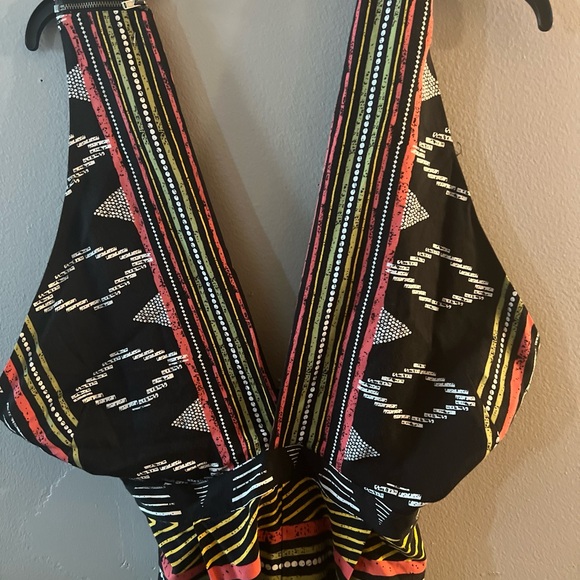 Elevenses by Anthropologie Tribal Print Jumpsuit Size 4/p C - Picture 4 of 10